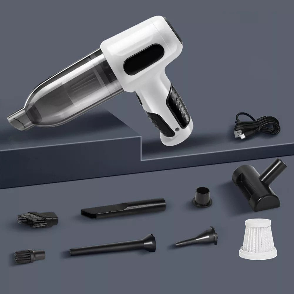 Aspirator Auto Portabil Tip Pistol Aspirator cu Aspirare si Suflare, pentru Casa Masina, Multifunctional fara Fir, incarcare 4000mAh