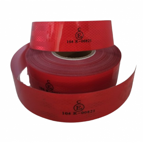 Banda reflectorizanta auto Rosu continua Premium Quality-50m/rola