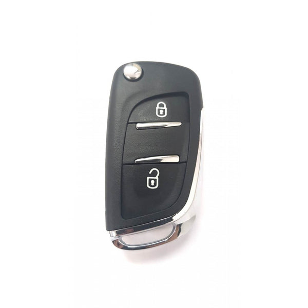 Carcasa Cheie Briceag Peugeot 2 Butoane Model Cromat