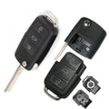 Carcasa Cheie Briceag after market , compatibila cu VW, 3 but, cu lamela HU 66