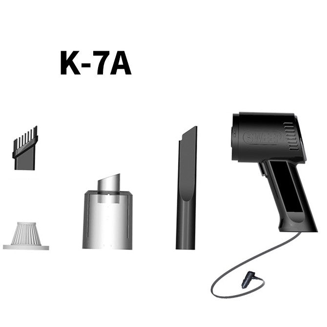 Aspirator Portabil Auto Tip Pistol K7A, Pentru Casa si Masina, Cablu Auto, 36 x 17 cm
