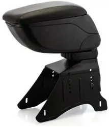 Cotiera Auto Universala Premium, Piele Ecologica Neagra, Reglabila pe Inaltime  Rabatabila, Kit Montaj Inclus