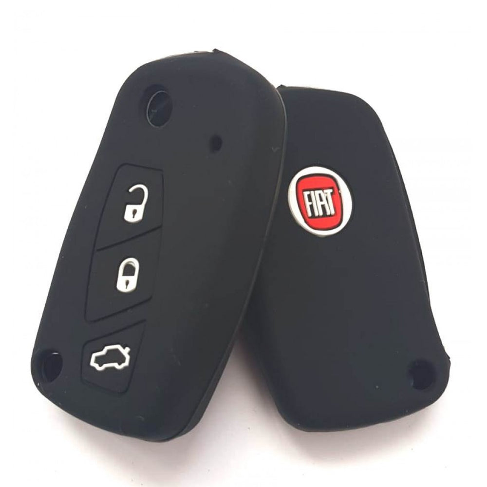 Husa Silicon Fiat 3 Butoane Cu Emblema