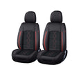 Huse scaune premium 5 locuri Deluxe piele ecologică perforată - negru - albastru închis