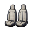 Huse scaune premium 5 locuri Deluxe piele ecologică perforată - negru - crem