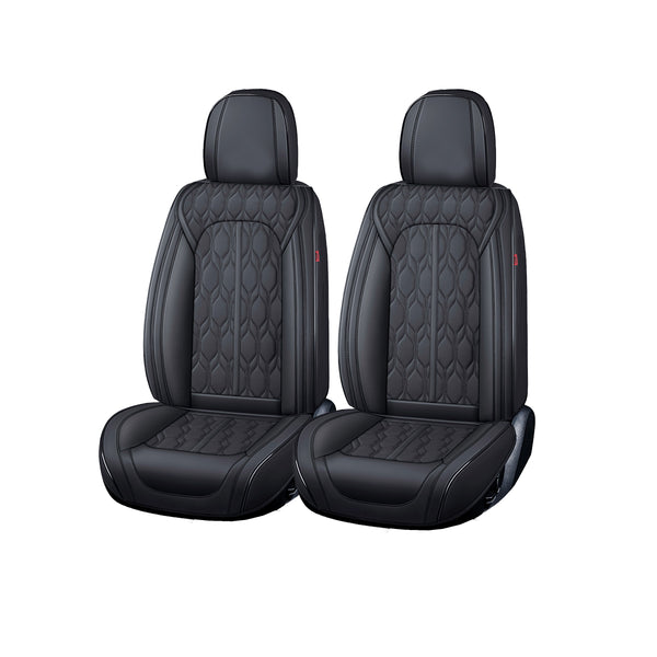Huse scaune premium 5 locuri Deluxe piele ecologică perforată - negru