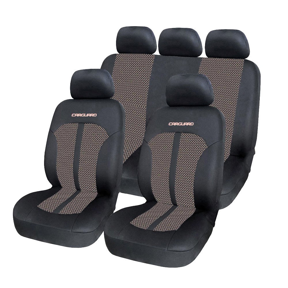 Huse scaune auto universale - bej+negru
