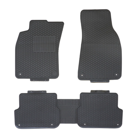 Covorase auto cauciuc tip tava cu bordura 3 cm - pentru Audi A6 (C6) (2004-2011), antiderapante